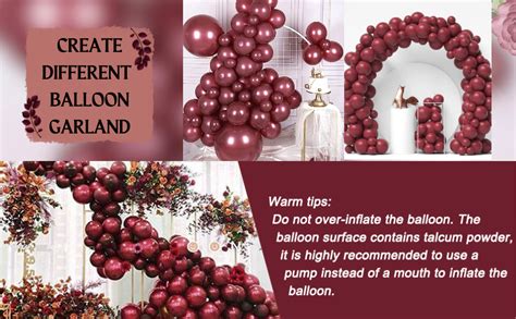 Special You Burgundy Balloons for Birthday Decoration kit, Metallic ...