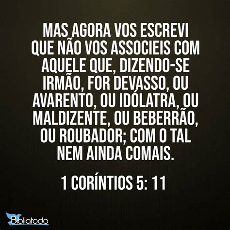 1 Coríntios 5:11 Referências Cruzadas da Bíblia | Conexões Versículo a ...
