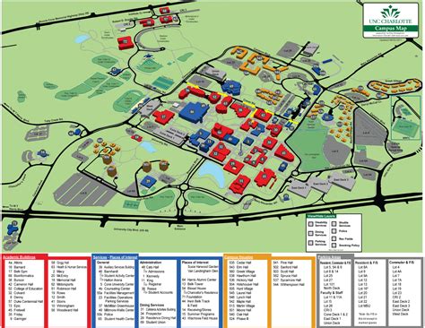 Unc Charlotte Campus Map | Color 2018