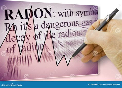 Personal Definition Of Dangerous Radon Gas Against A Digital Tablet With Chart Stock Photography ...