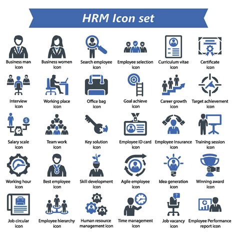 Human Resource Management Icon Set 34965577 Vector Art at Vecteezy