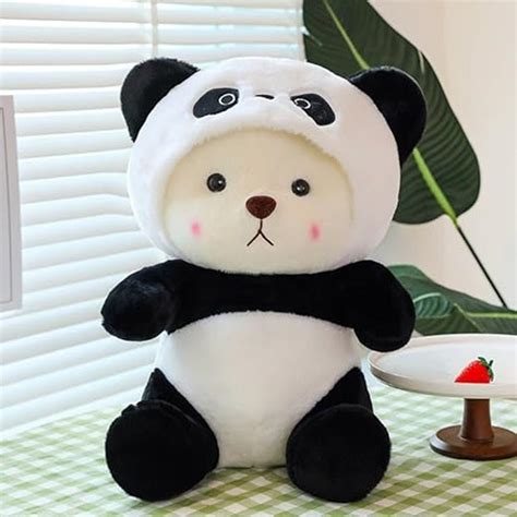 CuddleNest 40 cm Plush Bear in Panda Costume with Cap – Ultra-Soft ...