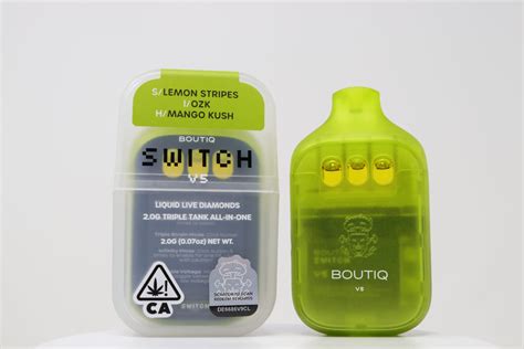 Boutiq Switch V5 (2g) – Lemon Stripes x OZK x Mango Kush - Cali Canna