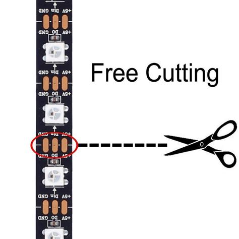 Buy Neopixel WS2812B Addressable RGB LED Strip - 5V - 60LEDs / meter ...