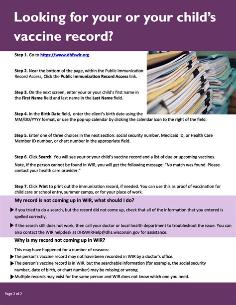 WIR - Wisconsin Immunization Registry | Lafayette County WI