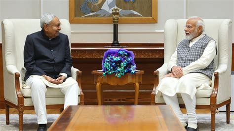 Bihar CM Nitish Kumar Meets PM Modi In Delhi Days After His Re-Entry ...