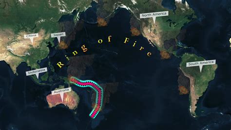 Ring Of Fire Map 30813445 Stock Video at Vecteezy