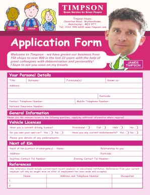 UK Timpson Application Form 2011-2025 - Fill and Sign Printable ...