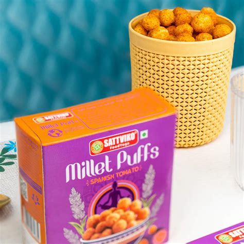 Sattviko Spanish Tomato Millet Puffs with Jowar and Ragi