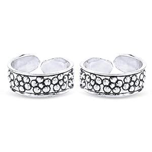 Nemichand Jewels 925 Sterling Silver Toe Rings for Women : Amazon.in ...