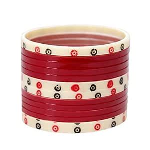 Buy Prime Combo Of 3 Different Sizes Dotted Design Red Small Punjabi ...