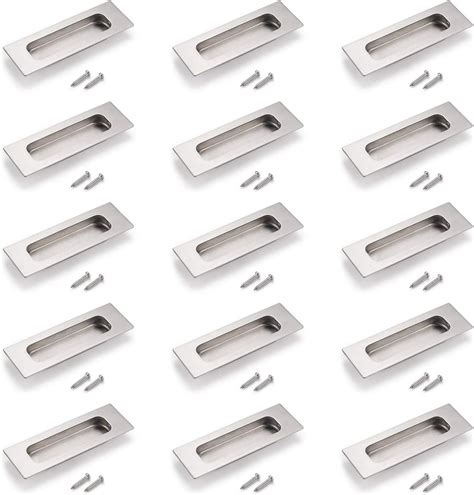 Buy 15 Pack Probrico Brushed Nickel Recessed Door Pulls Stainless Steel ...