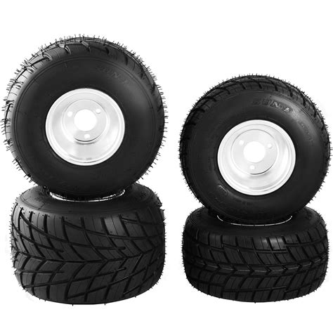 Go Kart Wheels Go Kart Rain Tires Durable 2 Front And 2 Rear 10x4.50-5 ...