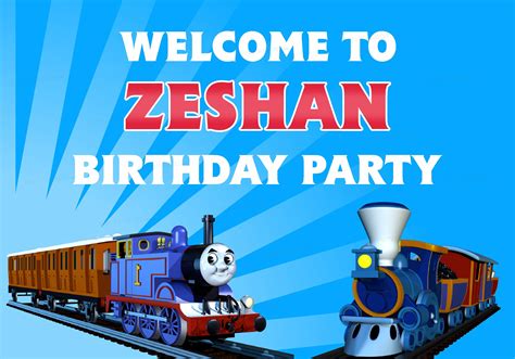 PSI Thomas and Friends Theme Customized Welcome Board | Party Supply ...