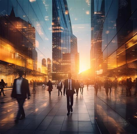 Business People Walking with Sun Glare 的图像结果