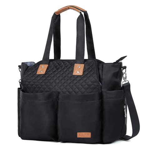 Amazon.com: Lekebaby Diaper Bag Tote, Large Diaper Bags Waterproof,Large Mommy Bag for Hospital ...