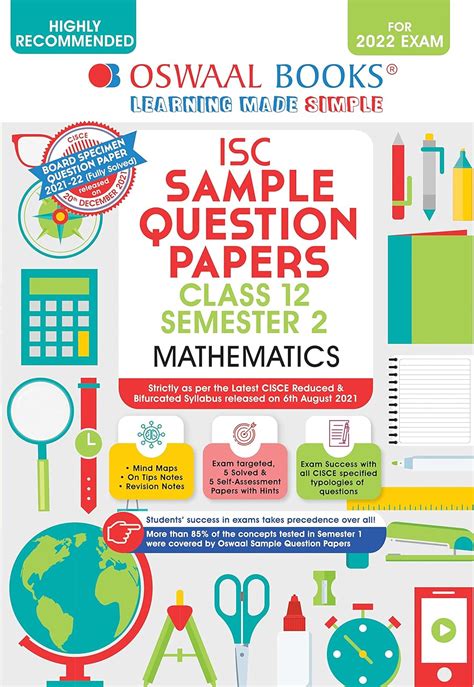 Oswaal ISC Sample Question Papers Class 12, Semester 2 Mathematics Book ...