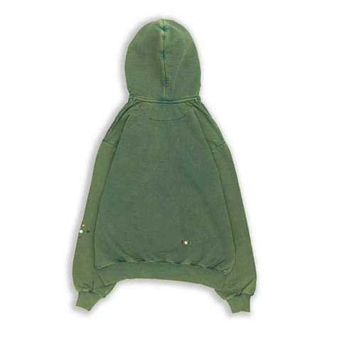 STUD HOODIE IN WASHED GREEN [UNISEX] – JAYWALKING