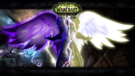魔兽玩家自制牧师职业桌面壁纸分享：圣光与暗影-新浪魔兽世界专区