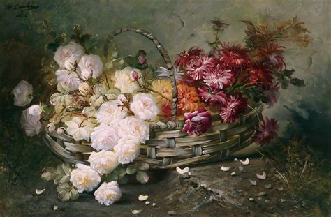 max, Carlier, Flowers, Art, Oil, Beauty, Painting Wallpapers HD / Desktop and Mobile Backgrounds