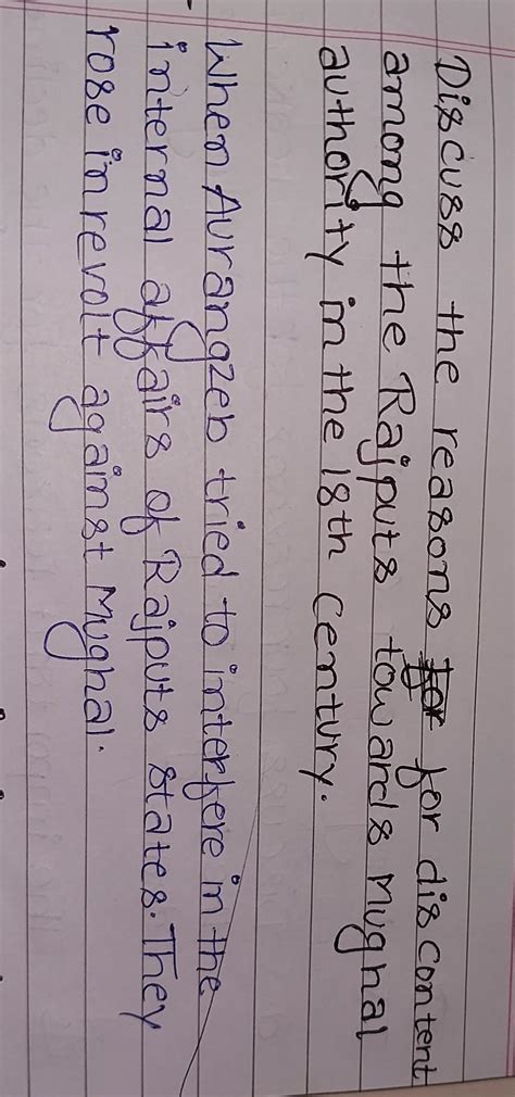 Discuss the reason for discontent among the Rajputs towards Mughal ...