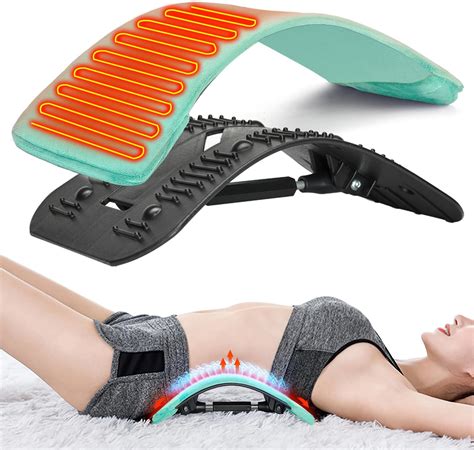 Amazon.com: Back Stretcher with Heating Pad for Pain Relief, Multi ...