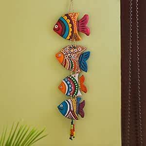 Buy ExclusiveLane Fish Handmade and Hand-Painted Garden Decorative Wall ...