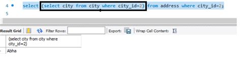 MySQL Subquery 的图像结果