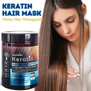 smartdrops Professional Keratin Cream Hair Mask for Straight Hair ...