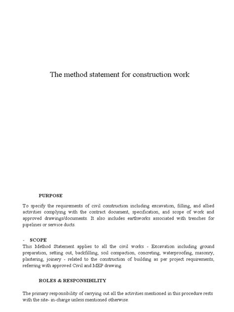 Image result for Work Method Statement Contruction