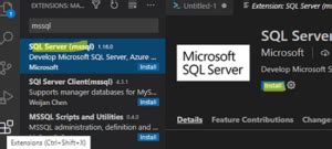 Image result for SQL Server Extension for VSCode