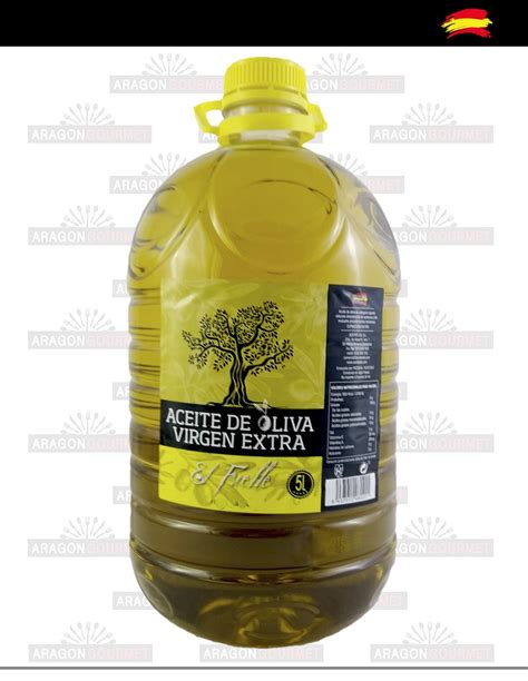 Extra virgin olive oil bottle 5 liters, Arbequina variety