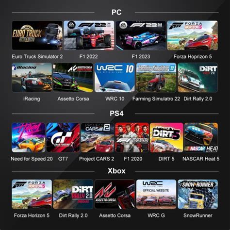 HG WORLD PXN V10 Gaming Racing Steering Wheel Simulator 270/900° for ...