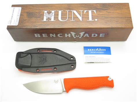 Benchmade 15006 Steep Country Orange Handle Fixed Blade Hunting Knife ...