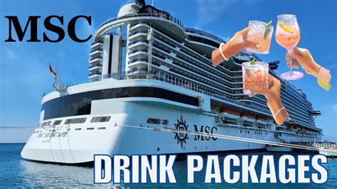 MSC Cruises - Drink Packages - Easy Package, Easy Plus Package, Premium ...