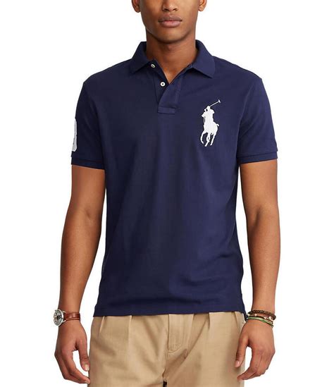 Polo Ralph Lauren Custom Slim Fit Big Pony Mesh Short-Sleeve Polo Shirt ...