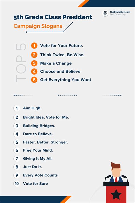 Slogan Examples of Class President 的图像结果