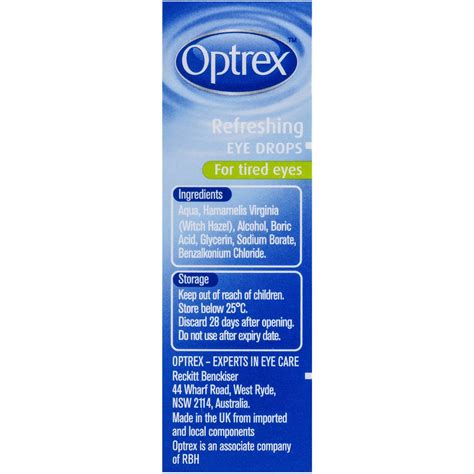 Optrex Refreshing Eye Drops Tired Eyes 10ml | Woolworths