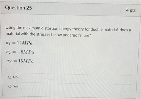 Image result for Problems Using Distortion Energy Theory