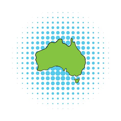 Map of Australia icon, comics style 14192591 Vector Art at Vecteezy
