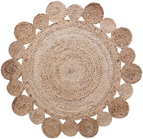 Buy Jai Shri Shyam Geometric Contemporary Rug (Brown, Jute, 120 Cm ...