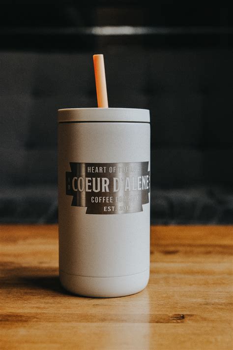 12oz Cold Tumbler w/ Straw - Coeur d' Alene Coffee Co.