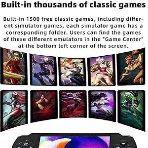 Drumstone 4.3 inch 8GB Handheld Game Console Built-in 1500 Games with ...