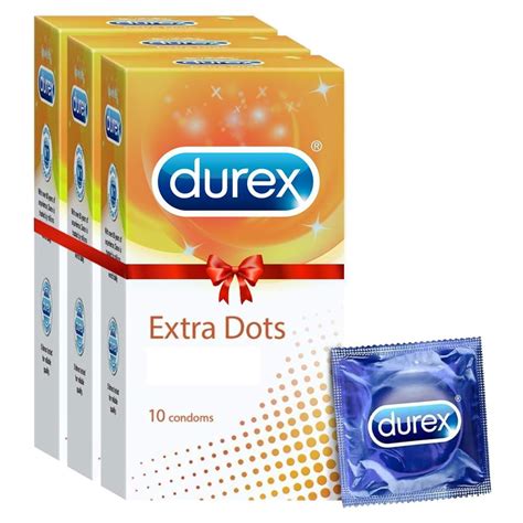 Buy Durex Extra Dotted Condoms for Men - 10 Count (Pack of 3) Online at ...