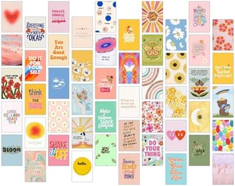 Paper9store Pack Of 50 Aesthetic Wall Collage Kit - 4 6 Inches Self ...