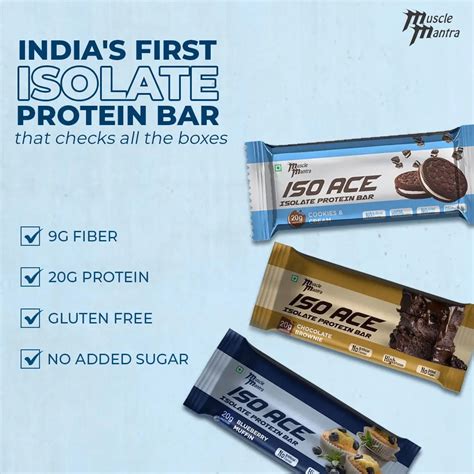Muscle Mantra ISO ACE Protein Bar - Premium Protein Snack – Body ...