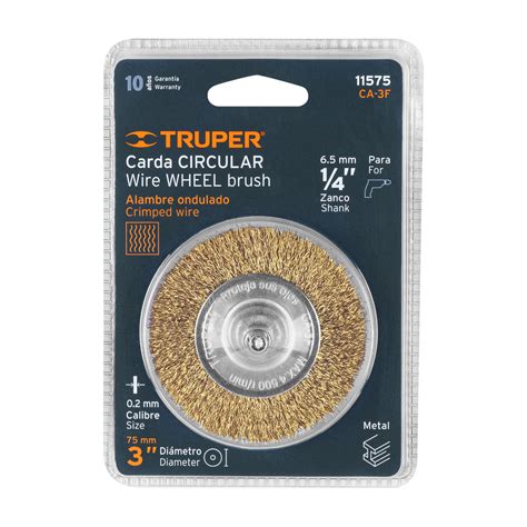 Carda para Taladro Circular 3" Zanco 1/4" Alambre Fino Truper