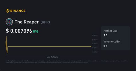 The Reaper Price | RPR Price Index, Live Chart and USD Converter - Binance