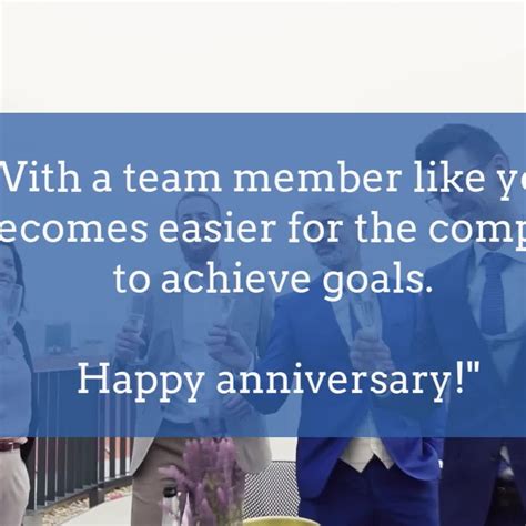 One Year Work Anniversary Wishes For Employees