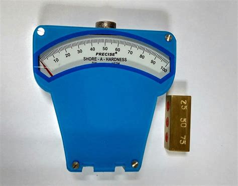 Rubber Hardness Tester Single Needle, Shore A with Test Block in Wooden ...